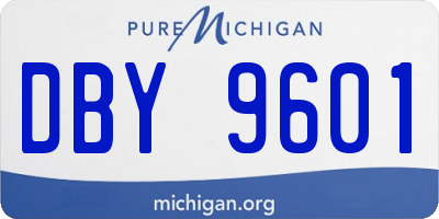 MI license plate DBY9601