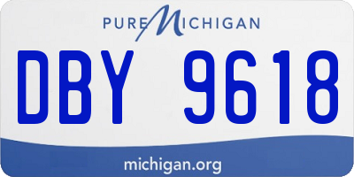 MI license plate DBY9618