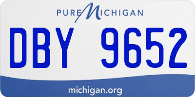 MI license plate DBY9652