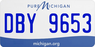 MI license plate DBY9653