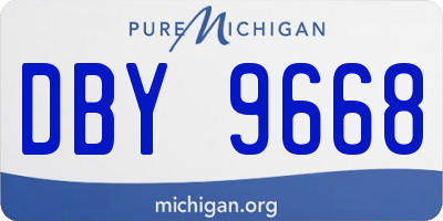 MI license plate DBY9668