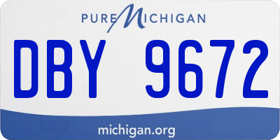 MI license plate DBY9672