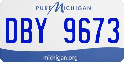 MI license plate DBY9673