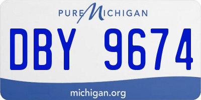 MI license plate DBY9674