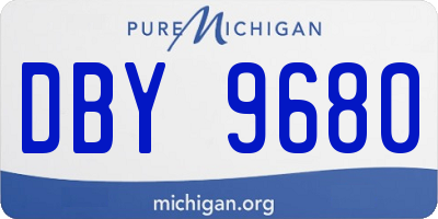 MI license plate DBY9680