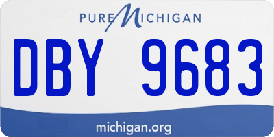 MI license plate DBY9683