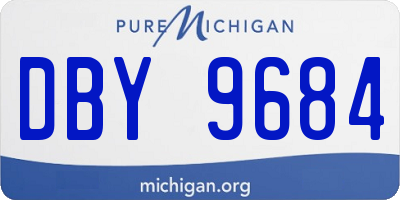 MI license plate DBY9684