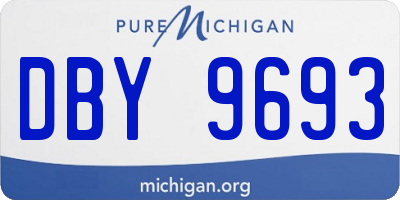 MI license plate DBY9693