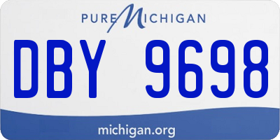 MI license plate DBY9698