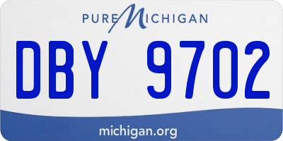 MI license plate DBY9702