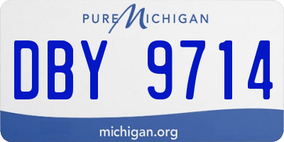 MI license plate DBY9714