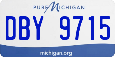 MI license plate DBY9715