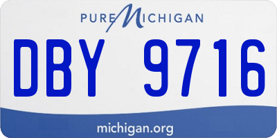 MI license plate DBY9716