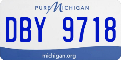 MI license plate DBY9718
