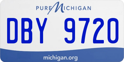 MI license plate DBY9720