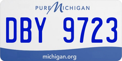 MI license plate DBY9723