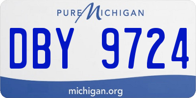 MI license plate DBY9724