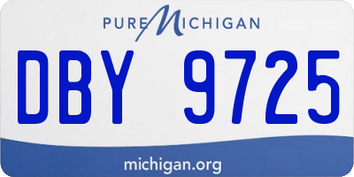 MI license plate DBY9725