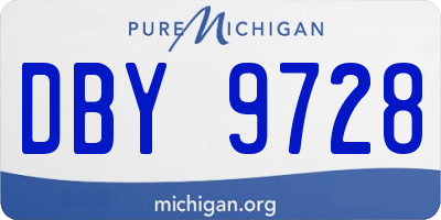 MI license plate DBY9728