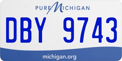 MI license plate DBY9743