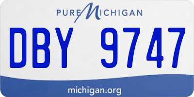 MI license plate DBY9747