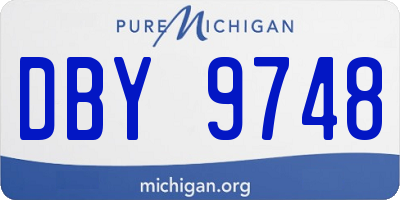 MI license plate DBY9748