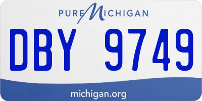 MI license plate DBY9749