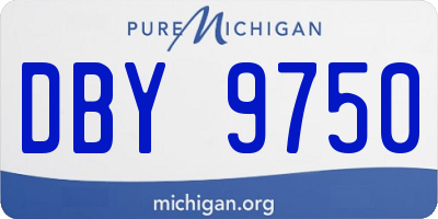 MI license plate DBY9750