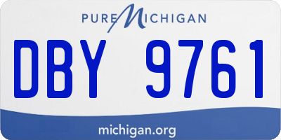 MI license plate DBY9761