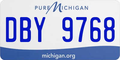 MI license plate DBY9768