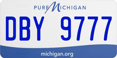 MI license plate DBY9777