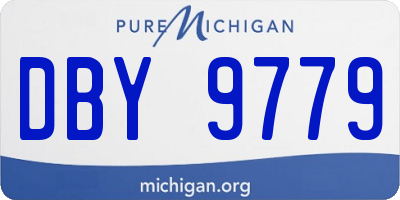 MI license plate DBY9779