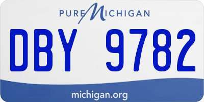 MI license plate DBY9782