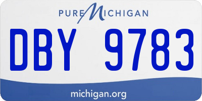 MI license plate DBY9783