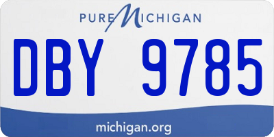 MI license plate DBY9785