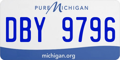 MI license plate DBY9796