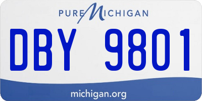 MI license plate DBY9801
