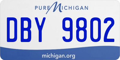 MI license plate DBY9802