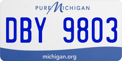 MI license plate DBY9803