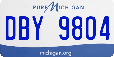 MI license plate DBY9804