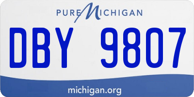 MI license plate DBY9807
