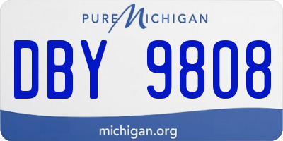 MI license plate DBY9808