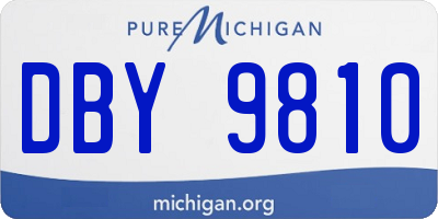 MI license plate DBY9810