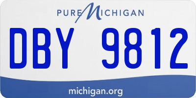 MI license plate DBY9812