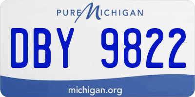 MI license plate DBY9822
