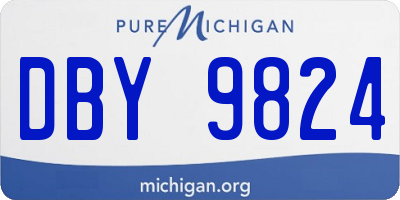 MI license plate DBY9824