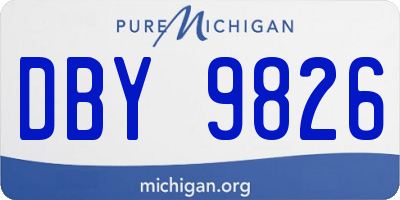MI license plate DBY9826