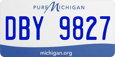 MI license plate DBY9827