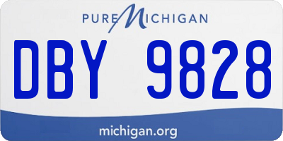 MI license plate DBY9828