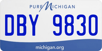 MI license plate DBY9830